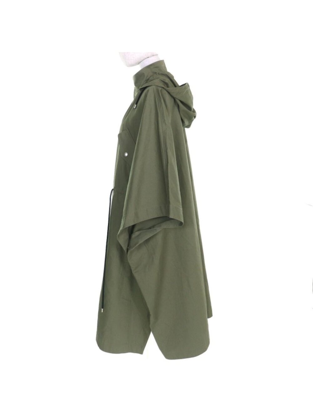 Dior Cotton 100% Bee Embroidery Hooded Military Cape Coat Khaki XS - Picture 2 of 10